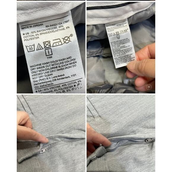 Banana Republic womens sloan straight pants sz 8 gray business casual pants - Picture 10 of 12